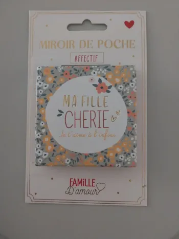 Miroir de poche ma fille chérie