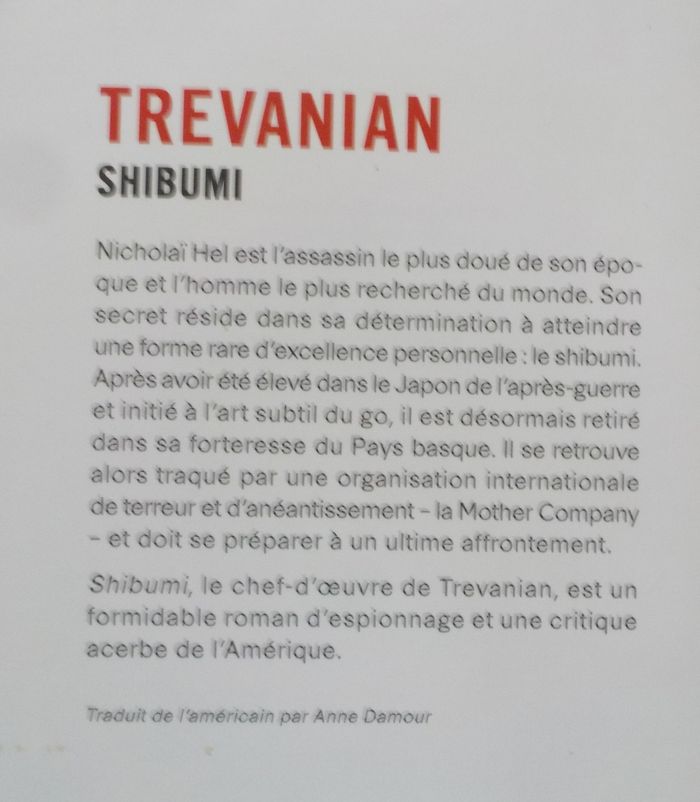 TREVANIAN de SHIBUMI Ed. Gallmeister (petit format) - photo numéro 2