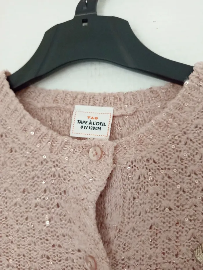 Gilet / cardigan à sequins fille w - photo numéro 4