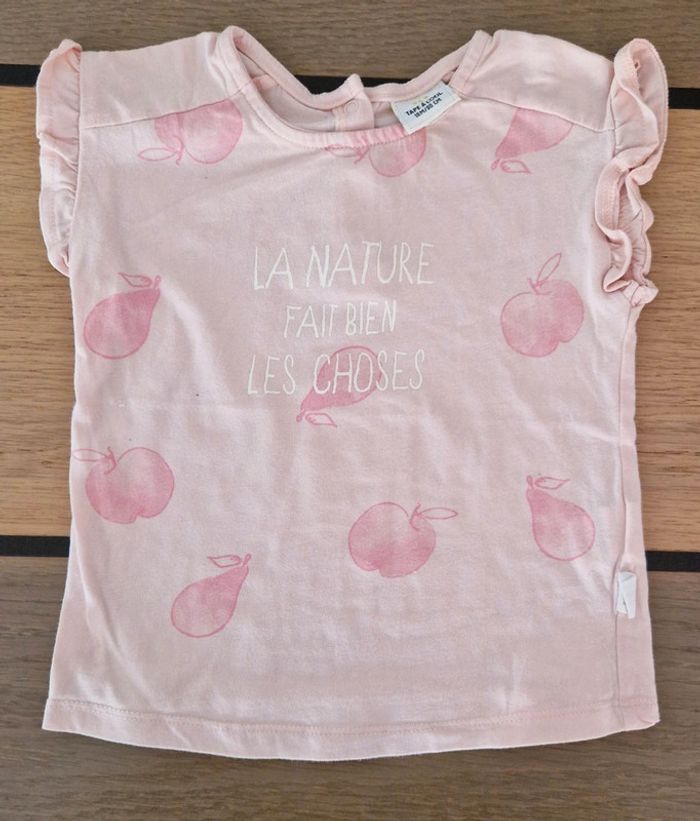 Tee shirt rose tape à l'œil 18 mois
