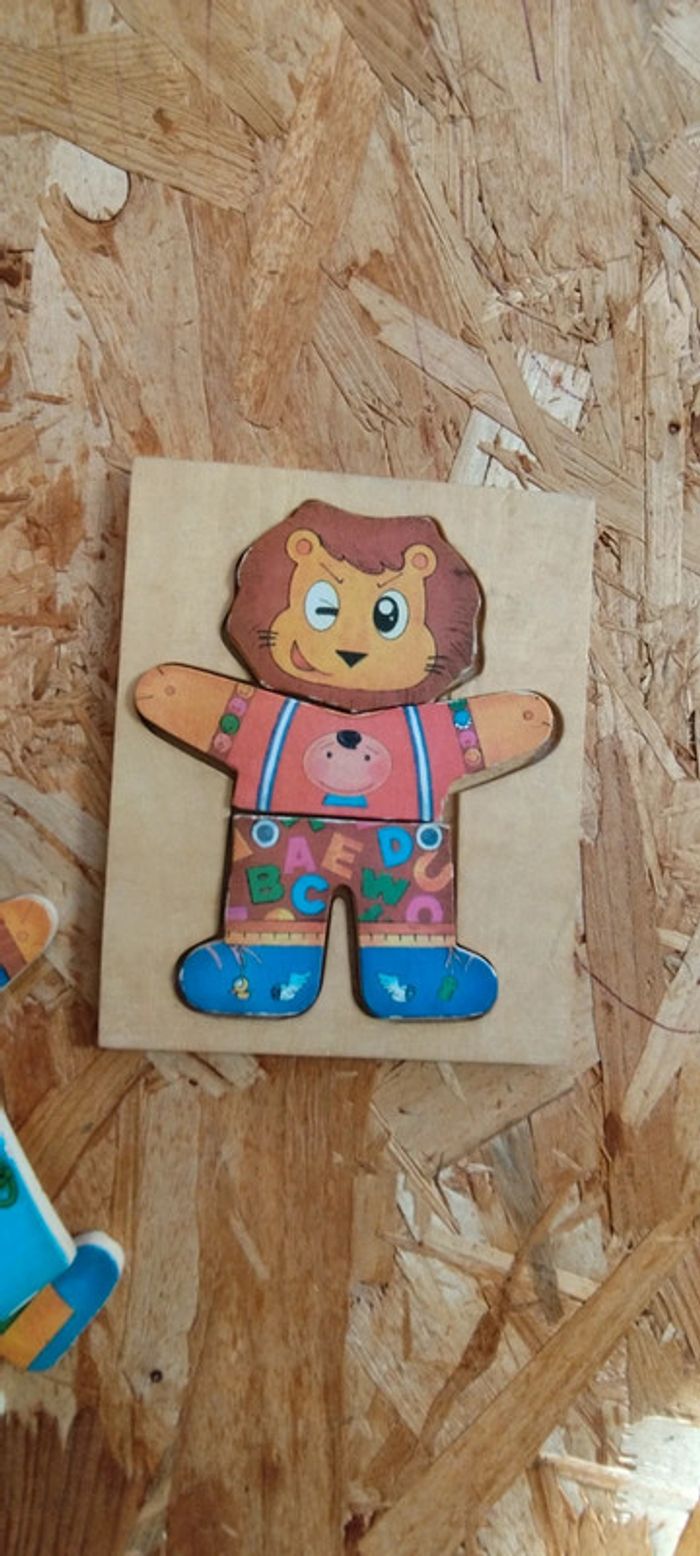 Puzzle Lion à habiller bois - photo numéro 3