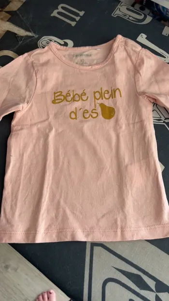 Haut manches longues bebe fille