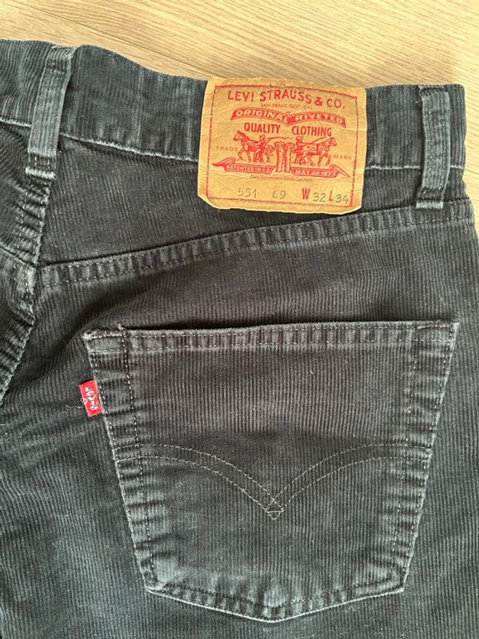Jean Levi’s 551 en velours côtelé noir – W32 L34 – vintage USA - photo numéro 5