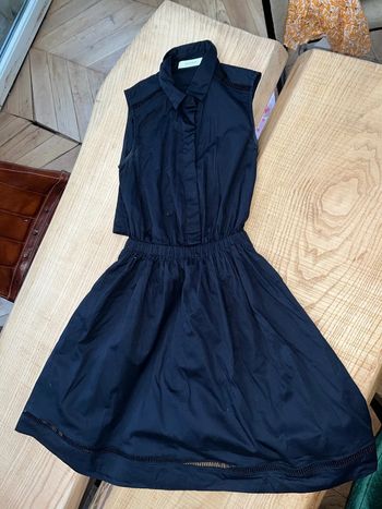 Robe ete promod taille 34 bleu marine dos nu cérémonie habillée ete col