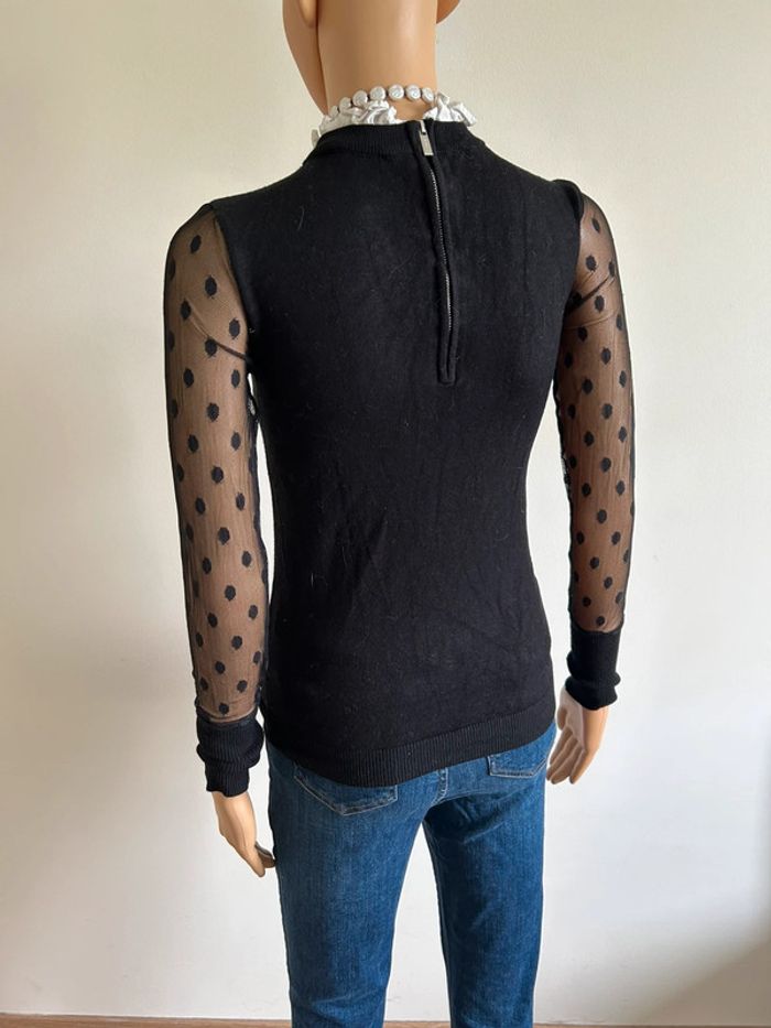 Pull noir et blanc Morgan taille XS bon état - photo numéro 8