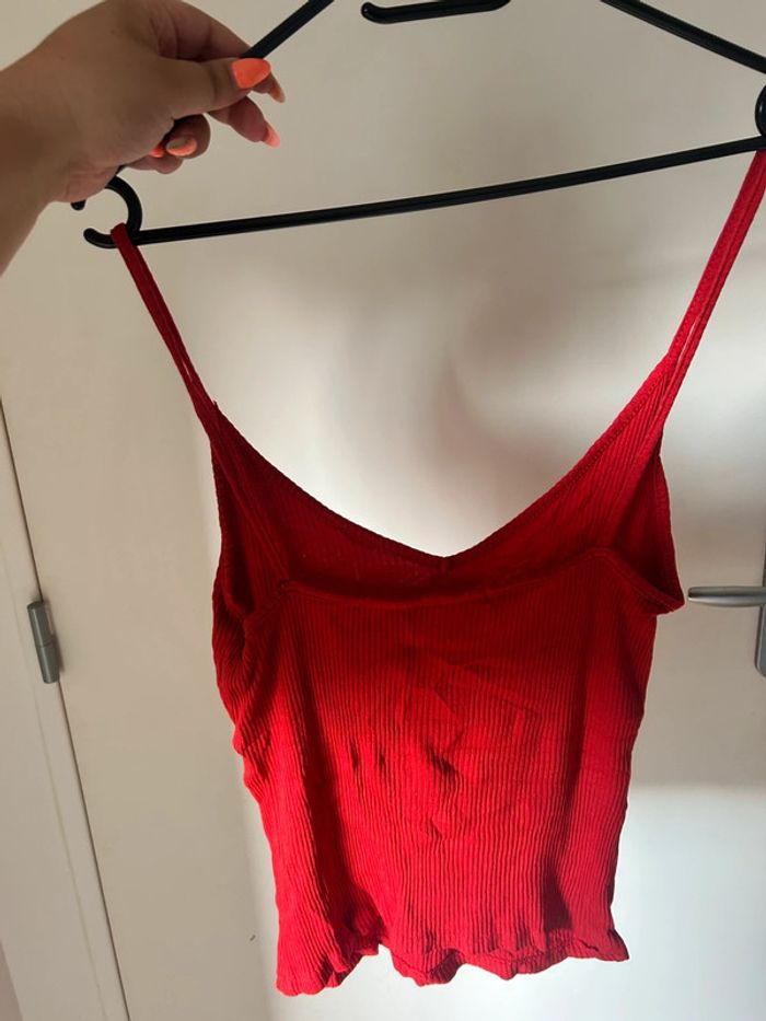 Débardeur rouge moulant taille M - photo numéro 2