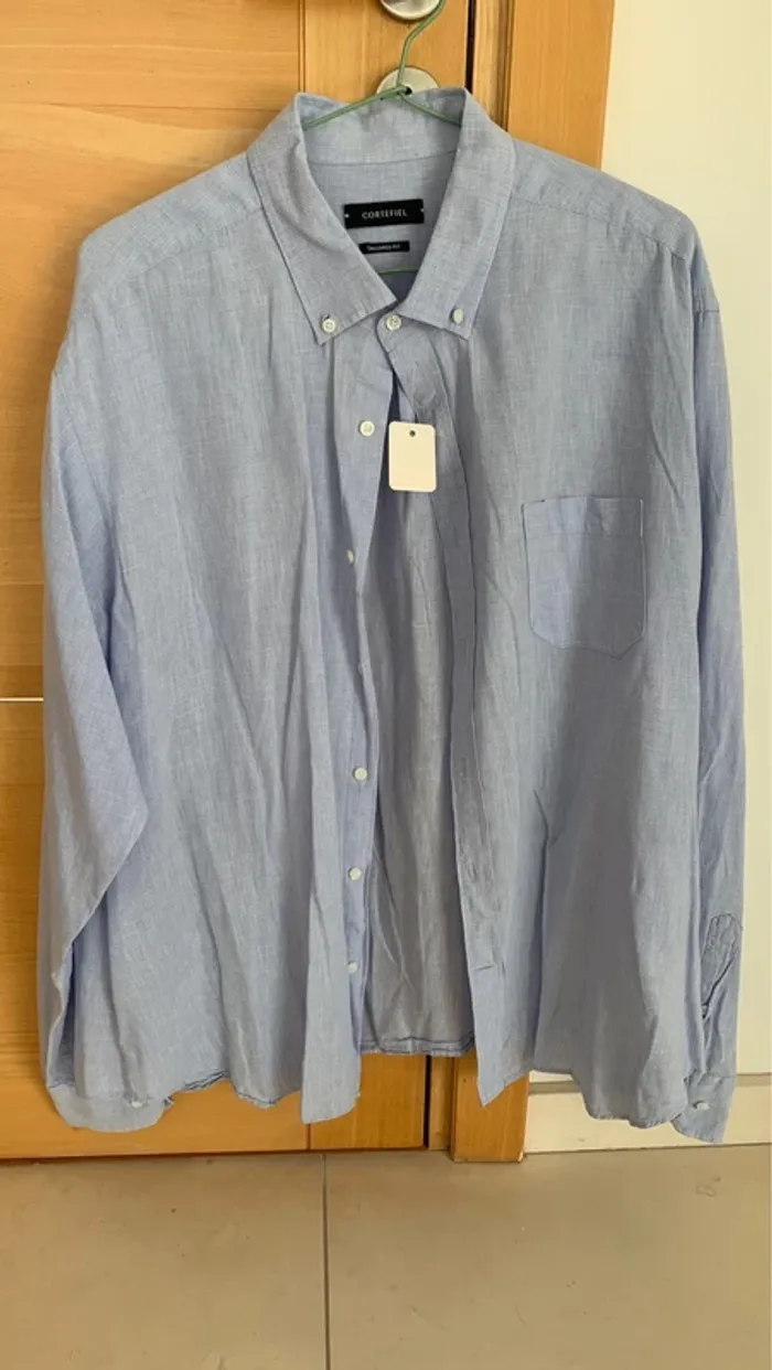 Chemise manches longues bleu claire