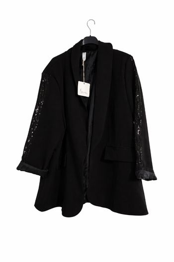 Veste noire chic à sequins – NEUVE avec étiquette