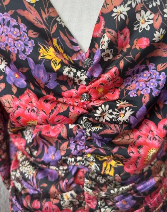 Robe de soirée Zara neuve à fleurs - photo numéro 5