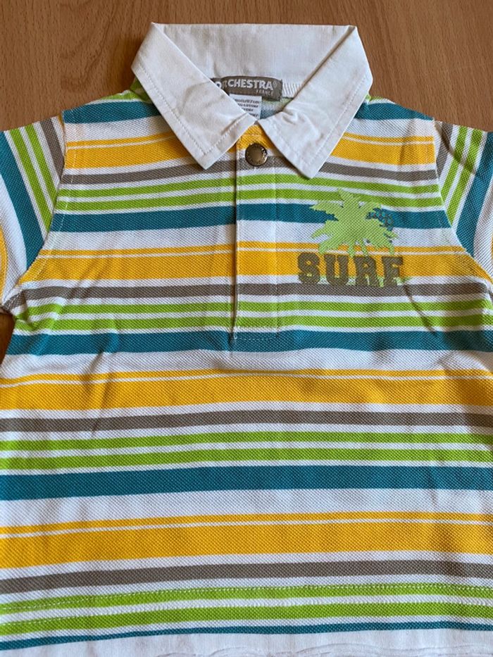 Joli T-shirt/polo MC Orchestra T. 6 mois/67 cm garçon TBE - photo numéro 3