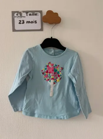Tee shirt manches longues - taille 23 mois 🌸