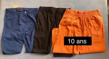 Lot de 3 legging courts et longs 10 ans dont un sergent major