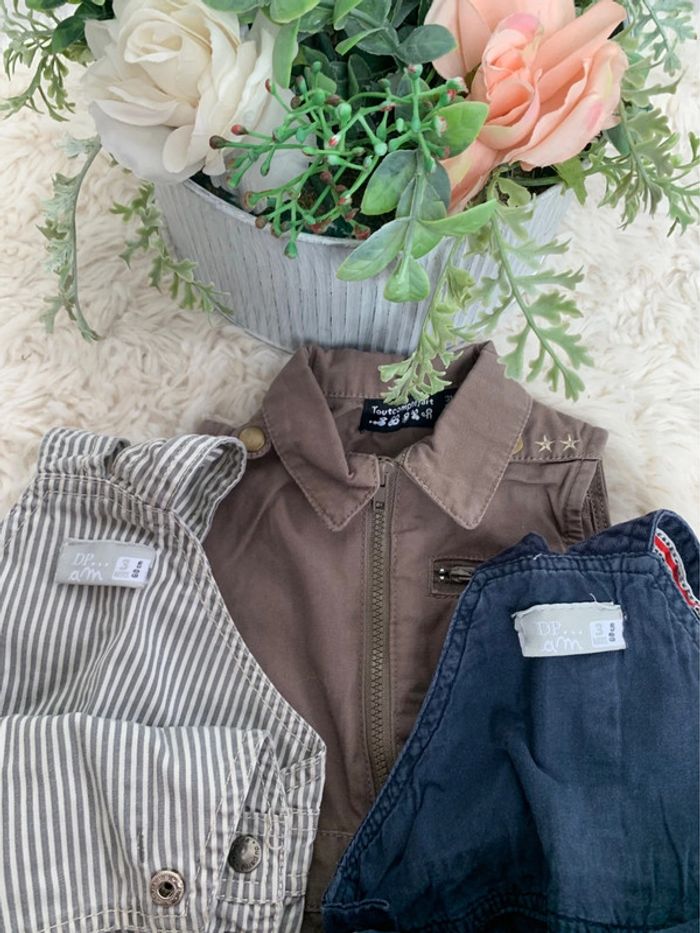 3 salopettes garcons 3mois - photo numéro 5