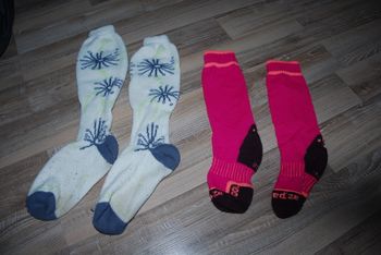Lot de 2 paires de chaussettes wed'ze de ski 31-34 decathlon