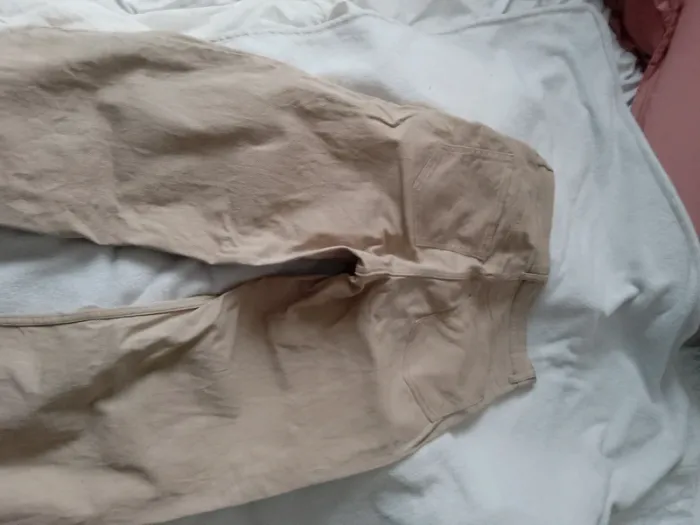 Pantalon jean Large beige taille 44 - photo numéro 6