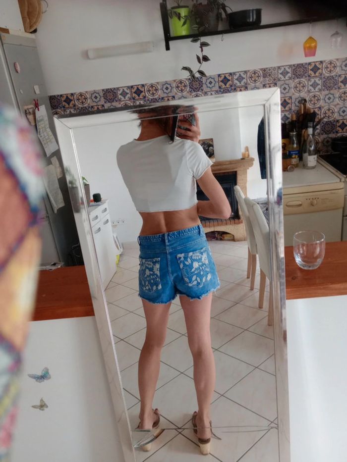 Crop top xs blanc c85 - photo numéro 5