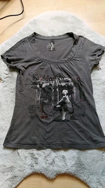 T shirt gris cache cache taille 38