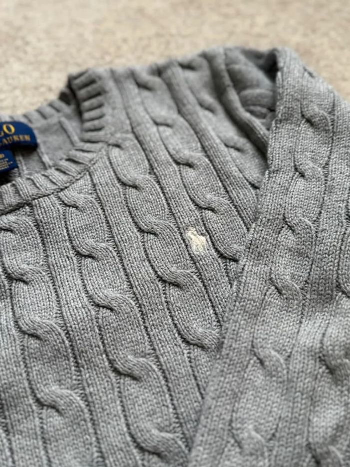 Pull torsadé Ralph Lauren - Gris - photo numéro 3