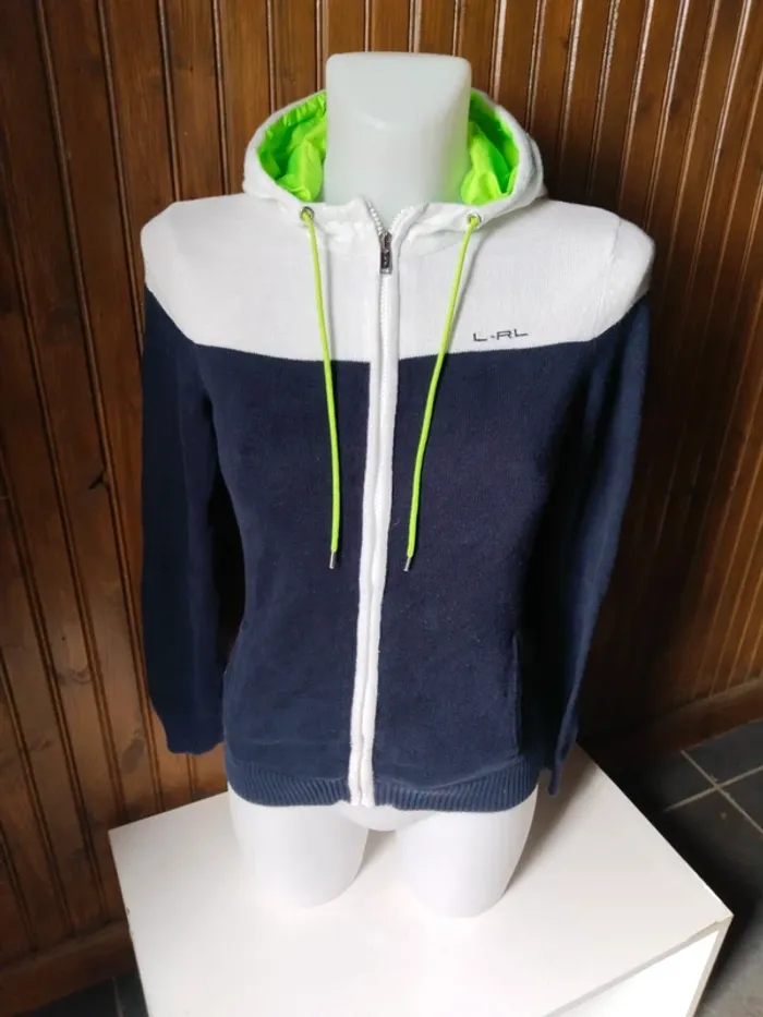 Superbe veste zippée à capuche femme marque Lauren Ralph Lauren taille 34 36