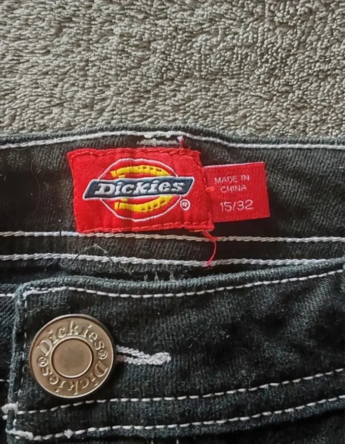 Pantalon Carpenter Dickies – Noir, Surpiqûres Blanches – T42 - photo numéro 4