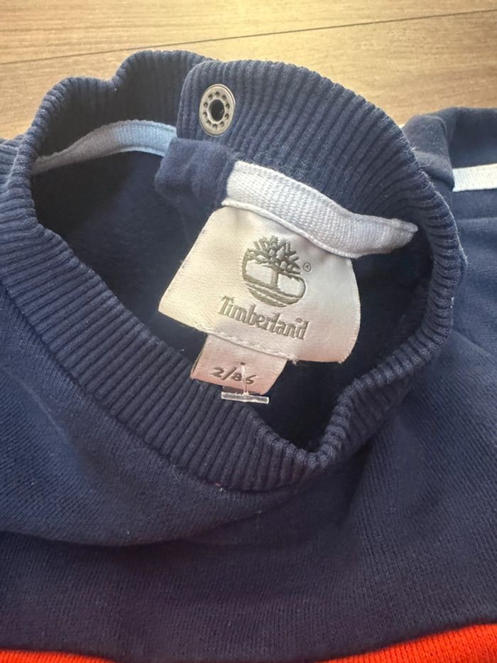 Sweat Timberland 24 mois bleu marine rouge - photo numéro 2
