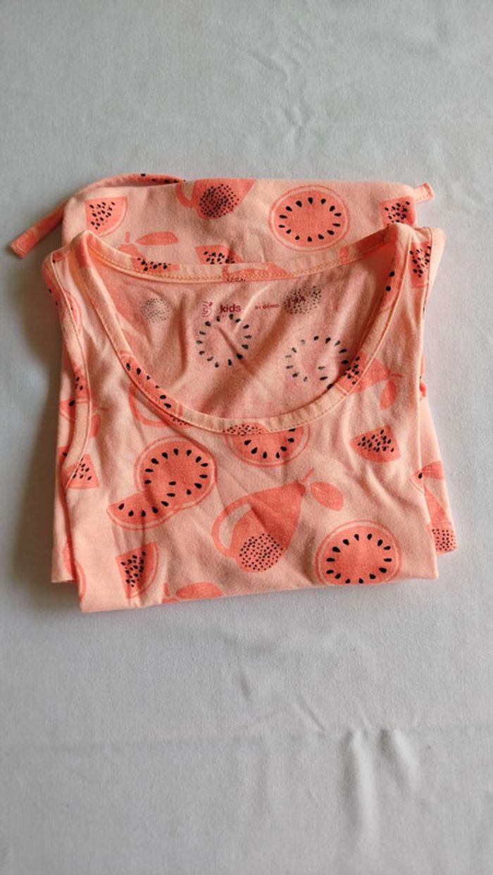 robe ornage avec élastiques à la taille 6ans