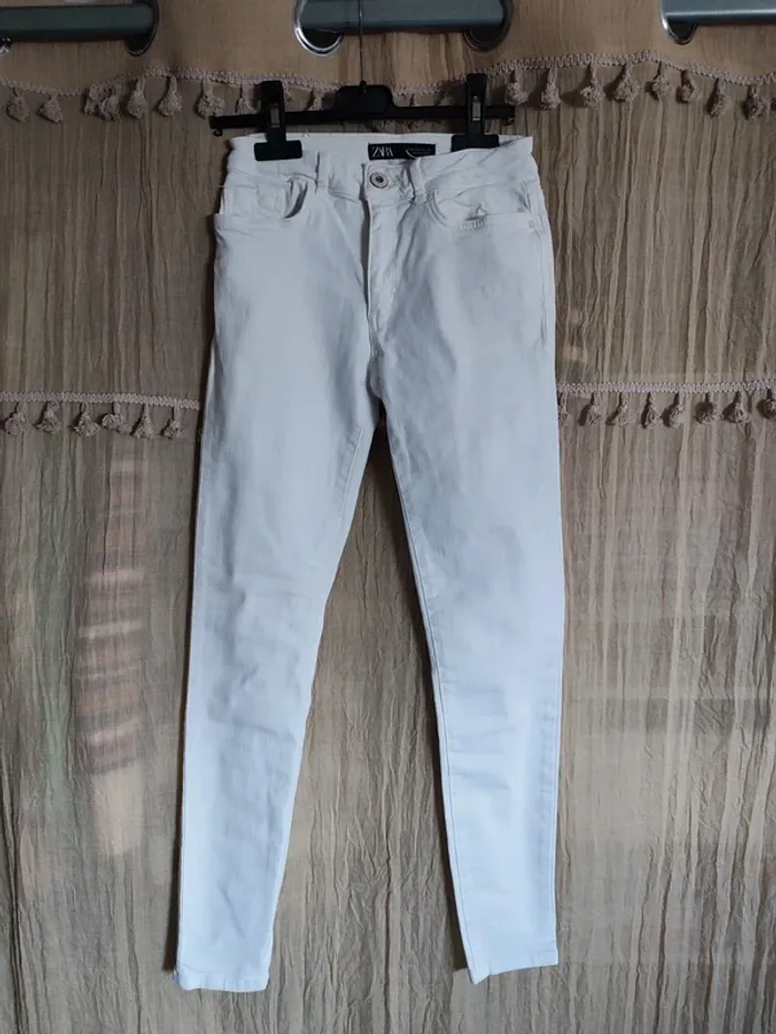 Pantalon skinny blanc Zara
