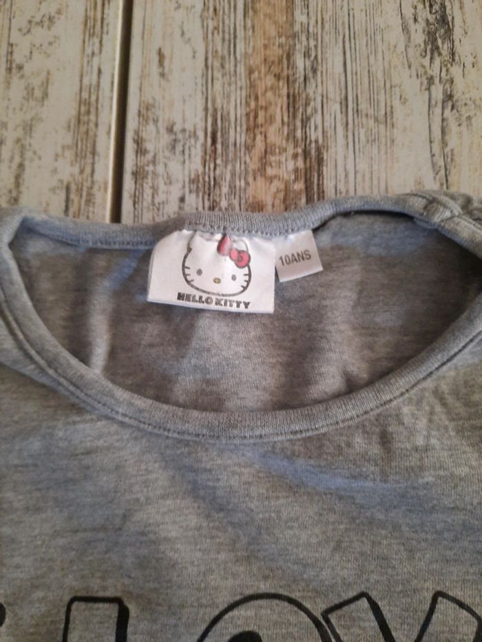 T-shirt manches longues hello Kitty disant - photo numéro 2