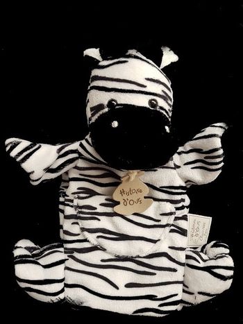 Doudou Zèbre HISTOIRE D'OURS HO 2375 marionnette