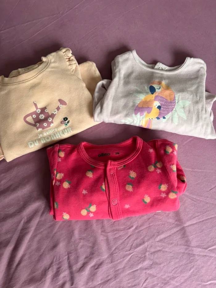 Lot pyjamas coton bébé fille - photo numéro 5