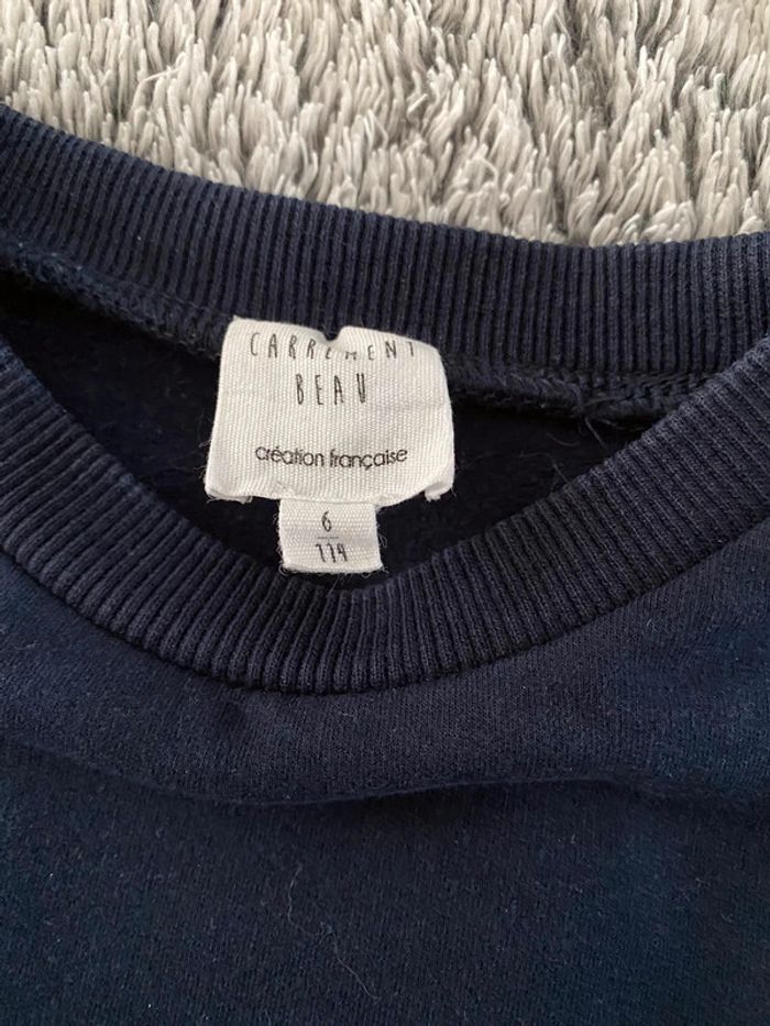 Pull bleu avec broderies Carrément Beau - taille 6 ans - photo numéro 5