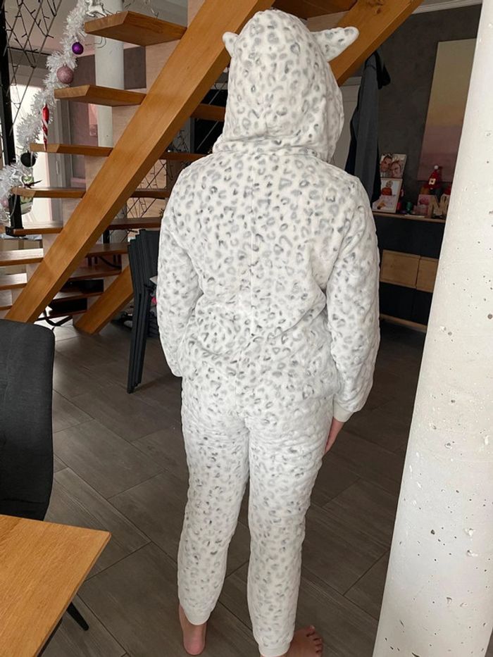 Combinaison pyjama léopard gris noir - photo numéro 5