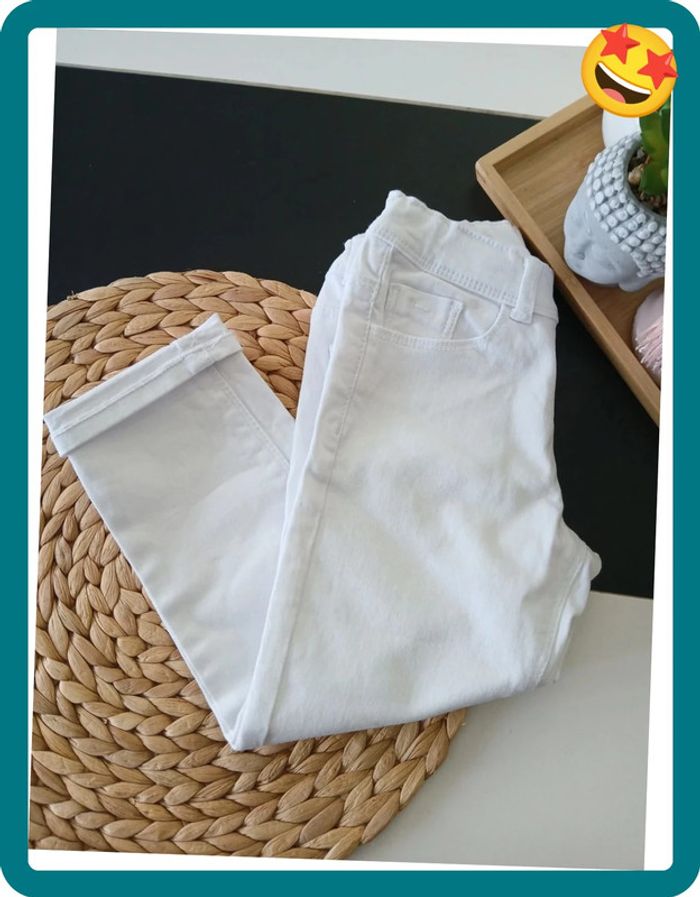 Jeans blanc Neuf Fille Taille 6 ans🌿💝 - photo numéro 7