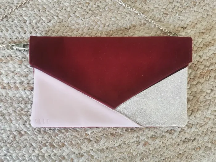 Pochette rose et bordeau - photo numéro 2