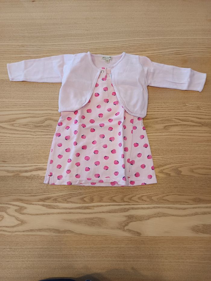 Lot robe et petit gilet 9 mois/74cm grain de blé et baby club - photo numéro 1