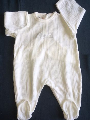 Pyjama bouclette blanche Petit Bateau 6 mois