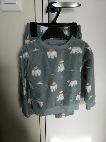 Ensemble pyjama polaire 2 pièces (Ours polaire, Vert) 18 mois (86 cm) Kiabi