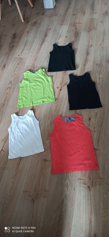 Lot de 5 débardeurs unis 10 ans