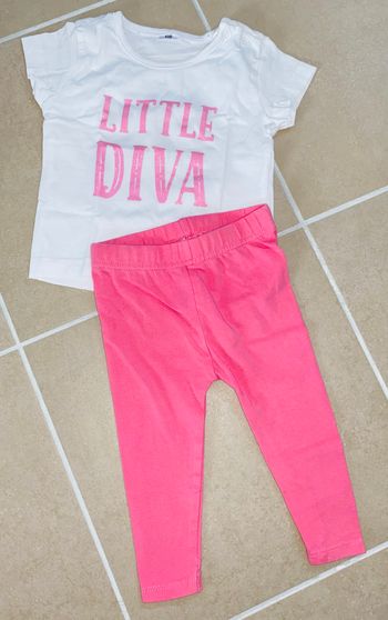 Ensemble t-shirt + legging 6 mois / 68cm