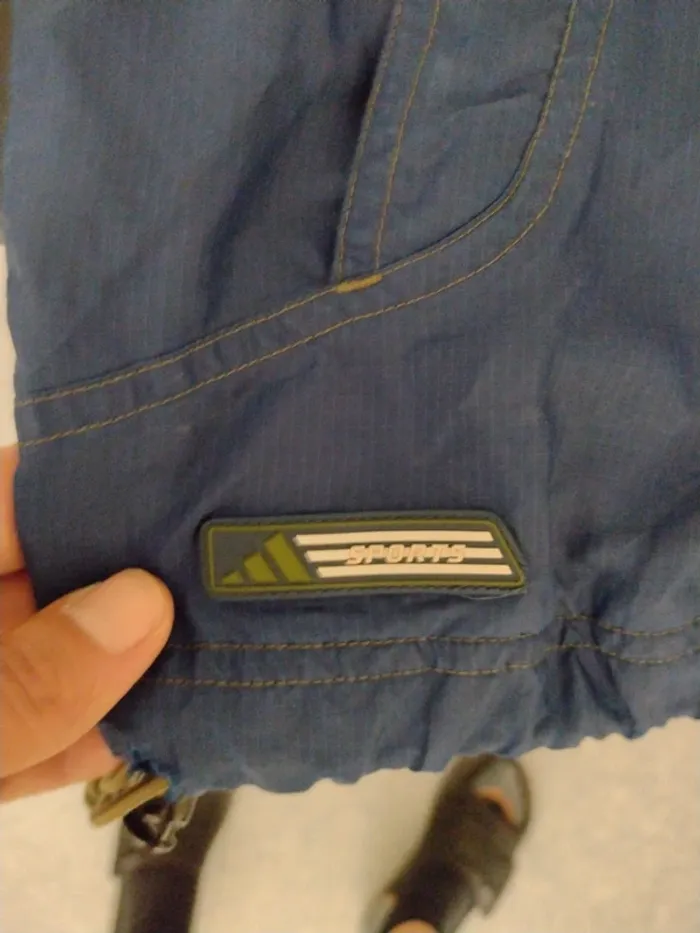 Veste Adidas vintage coupe-vent bleu – Taille L - photo numéro 13