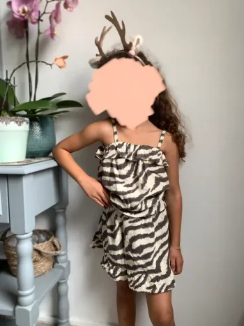 Très bel ensemble en Lin zébré