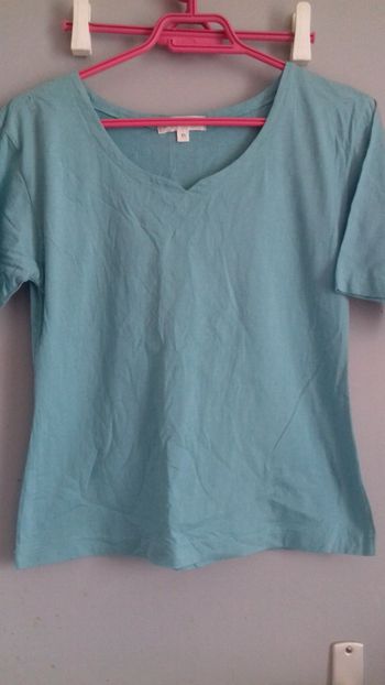 Teeshirt vintage bleu turquoise miss Helen