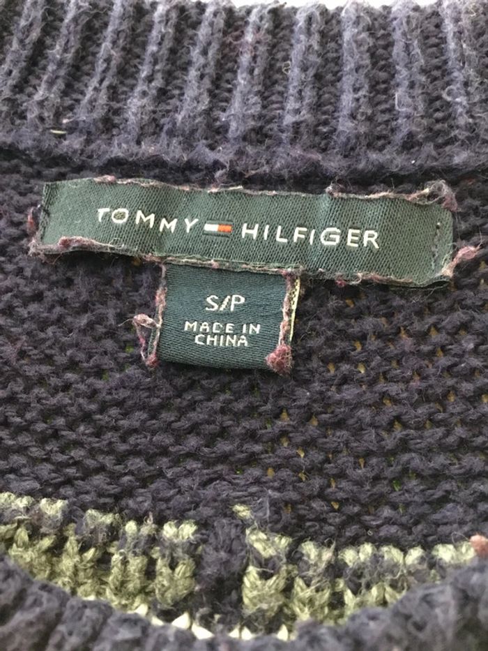 Robe hiver Tommy Hilfiger 007 couleur gris marine rose à motif - photo numéro 4