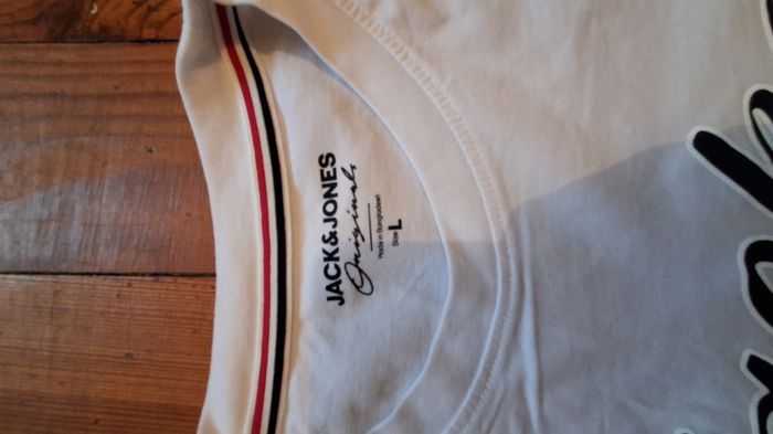 T-shirt blanc Jack and Jones taille L - photo numéro 2