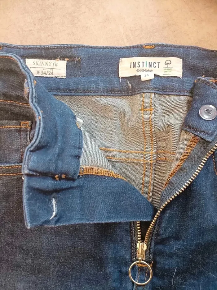 Jean slim taille haute