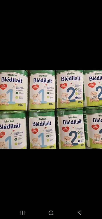 Je vendre  lot de lait bébé 1 ère âge les 4 à 30€