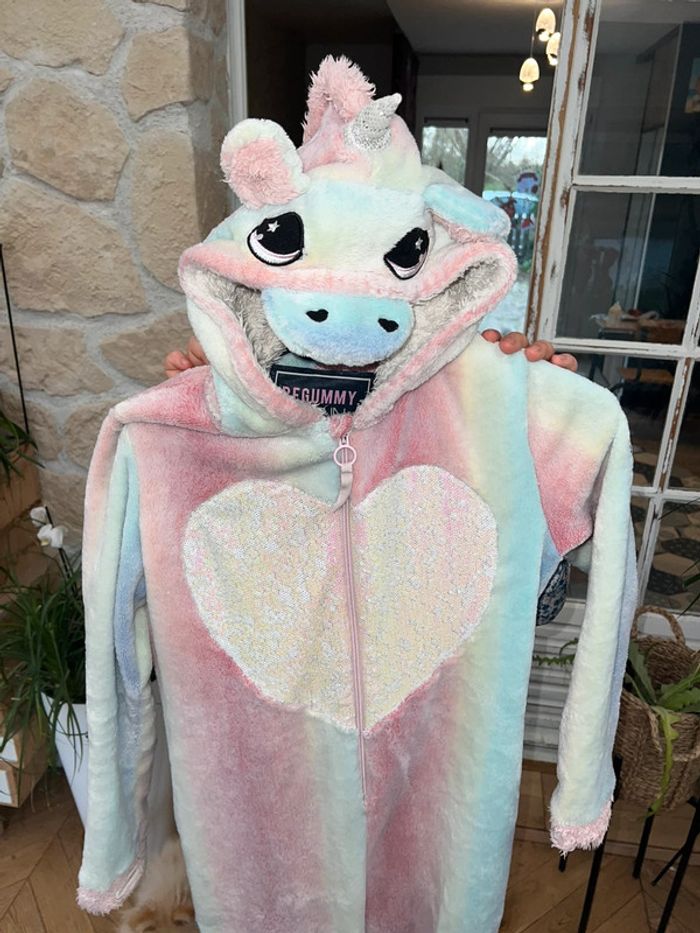Pyjama combinaison begummy chaud polaire 13-14 ans 13 14 licorne costume polaire tout doux hiver - photo numéro 6