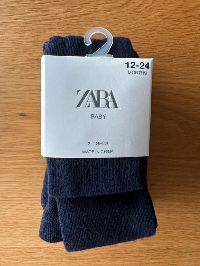 2 paires de collants bleu marine NEUF - Taille 2 Ans - photo numéro 2