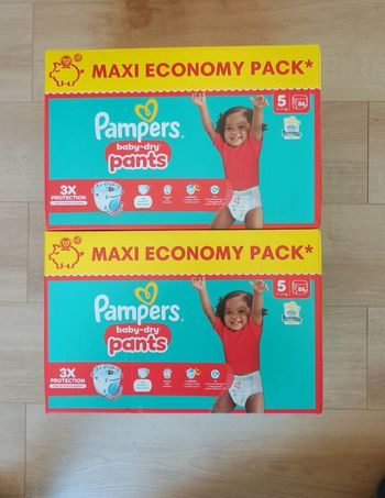 2 maxis economy packs Pampers baby dry pants taille 5