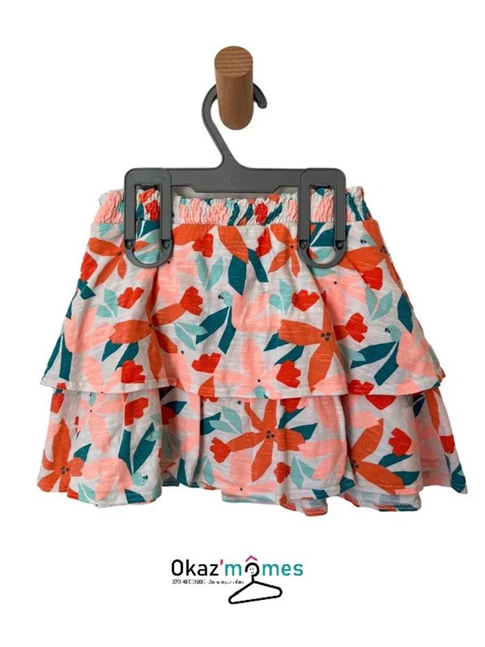 Jupe d’été motif fleurs et oiseaux - Okaïdi 5 ans (110cm) - photo numéro 3